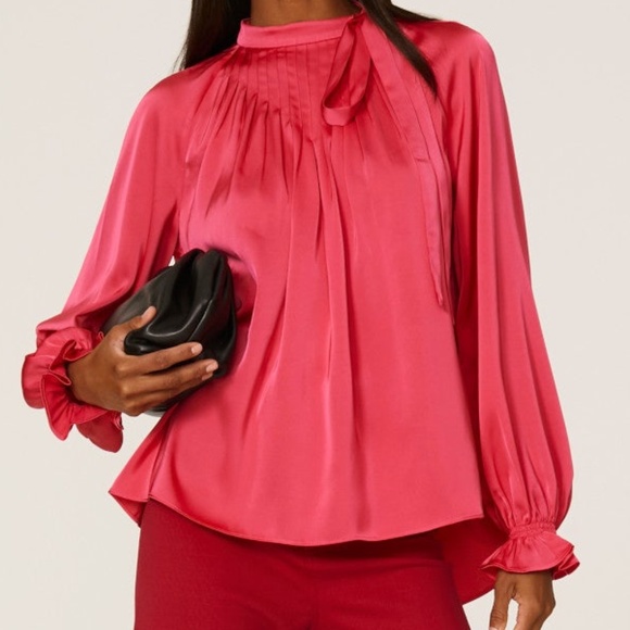 Adam Lippes Tops - Adam Lippes x RTR Pink Bow Blouse, 4